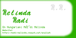 melinda madi business card